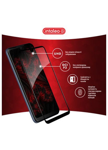 Скло захисне (1283126583360) Intaleo Full Glue ZTE Blade L220 Black (366664425)