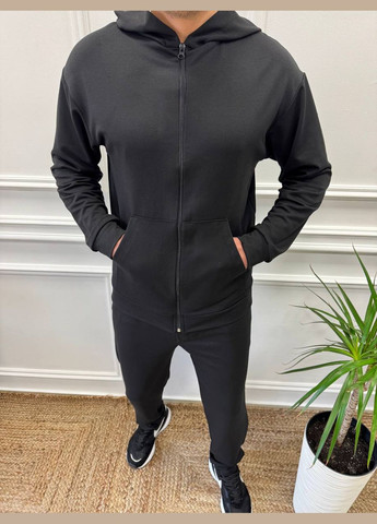 Чорний костюм на блискавці No Brand