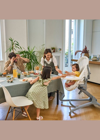 Кроватка-стульчик 5 в 1 Baby Hug Pro, серая Chicco (297869568)