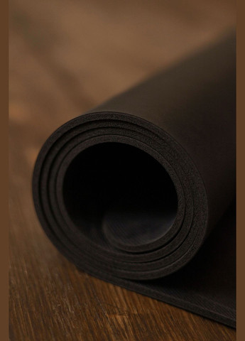 Коврик для йоги - "Asana" Черный, серии Comfort, PU + ремень-переноска LIT[h]A (331158730)