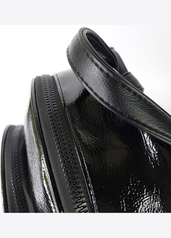 Рюкзак жіночий з екошкіри лаковий чорний Karlos Marconi (347640653)