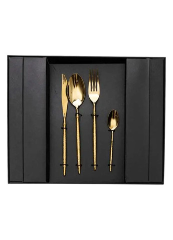 Набор столовых приборов золото на 6 персон 24 предмета ложки, вилки, ножи Золото Jooki (358705735)