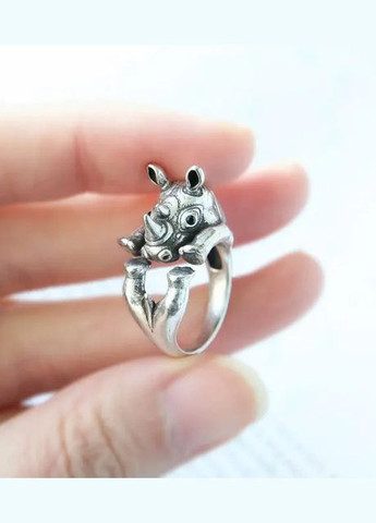 Кольцо носорог колечко в виде животного носорога размер регулируемый Fashion Jewelry (285110832)