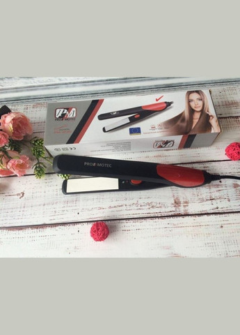 Праска випрямляч плойка з керамічним покриттям PM-1230 Pro Чорний Promotec (306716552)