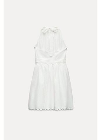 Білий коротка сукня з вишивкою zw collection Zara