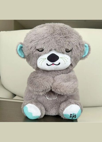 Видра дихаюча спляча, м'яка іграшка для сну 24см | Плюшеві іграшки з музикою та підсвічуванням No Brand (315355050)