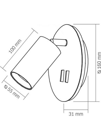 Світильник точковий Videx VL-SPF24E-B (354227621)