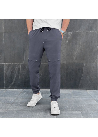 Графитовые повседневный демисезонные джоггеры брюки Pobedov