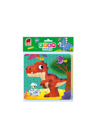 Мягкие пазлы "Динозавры" RK658006 2 в 1 (5903858960739) Vladi toys (292707719)
