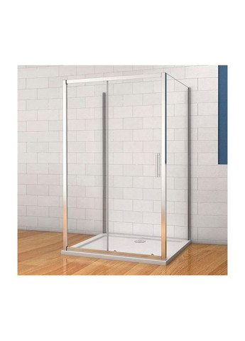 Душевая кабина пристенная A-517 150х80х195 раздвижная, профиль хром, стекло прозрачное Dusel (350315899)