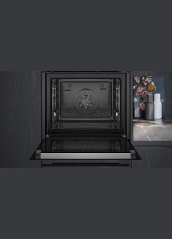 Духова шафа електрична, 71л, A+, дисплей, конвекція, піроліз, чорний Siemens (322843467)