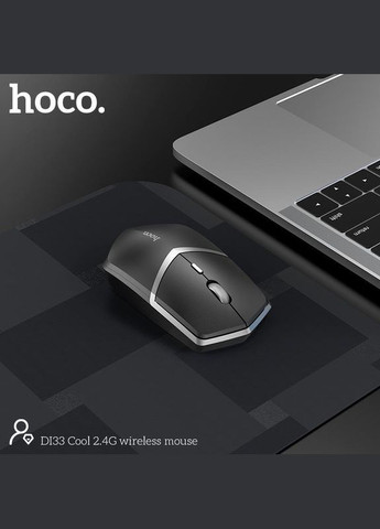 Мышь беспроводная DI33 Cool 2.4G wireless mouse 1600dpi черная Hoco (293945087)