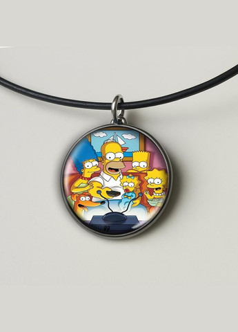Набір підвіска (кулон) та брелок Сімпсони #03 (подарунковий набір) No Brand (332633330)
