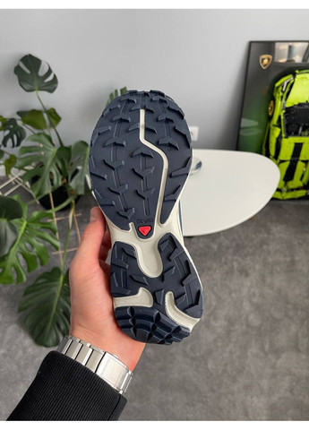 Белые демисезонные кроссовки мужские и женские Salomon XT-6 Soft Ground white | Саломон ХТ-6 Софт Граунд