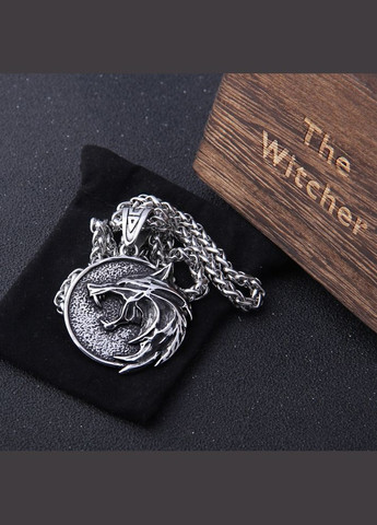 Кулон із ланцюжком чоловічий голова вовка Viking (338425395)