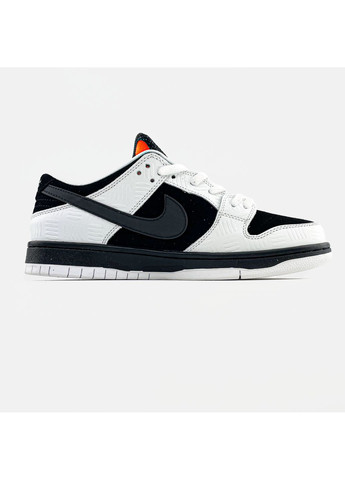 Чорно-білі Осінні кросівки чоловічі nike sb dunk low x tightbooth black white | найк сб данк низькі чорно-білі No Brand