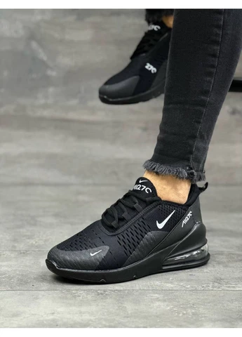 Білі кросівки чоловічі nike air max 270 black white найк аір макс 270 білі демісезон No Brand