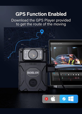 Боди камера M7, GPS, 128GB (1205) Boblov (333832056)