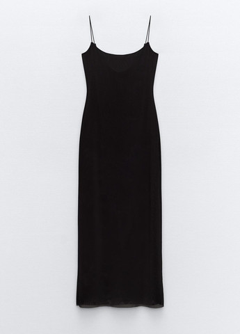 Черное вечернее платье Zara однотонное