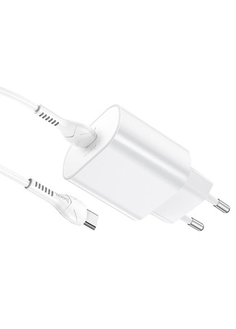 Сетевое зарядное устройство N22 Jetta PD25W charger set(Type-C to Type-C)(EU) White Hoco (369456806)