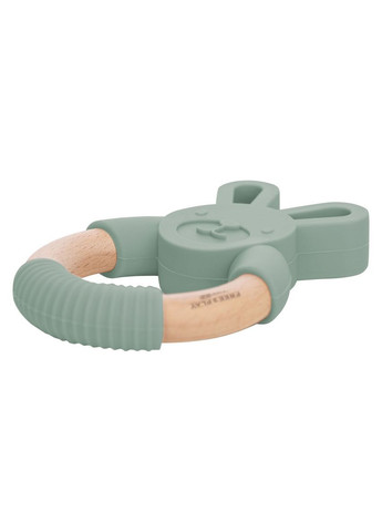 Прорезыватель Зайчик, силиконовый, зеленый () FreeOn 49508 (328400359)