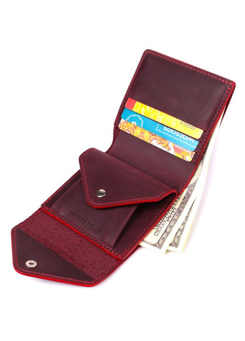 Стильный кошелек для женщин из матовой натуральной кожи 16812 Бордовый Grande Pelle (292920541)