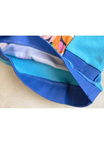 Блакитна зимня дитяча тепла піжама на байці Disney Піжама