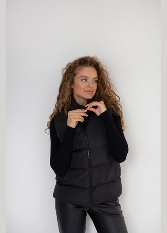 Жилетка жіноча 10236 M матова чорна АМА (292714219)