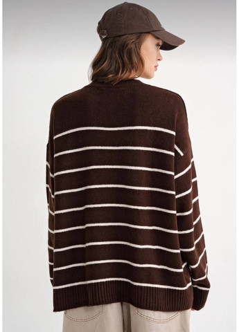 Коричневий демісезонний універсальний в'язаний светр турецького виробництва (заміри в описі) GD/GL Модний простір