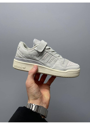 Сірі Осінні кросівки чоловічі adidas forum 84 low grey premium адідас форум 84 No Brand