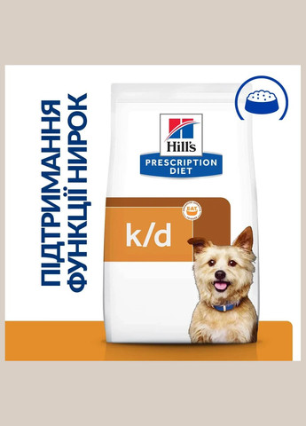 Сухой корм для собак Prescription Diet Canine K/D Kidney Care 12 кг (605995) Hill's (338255904)