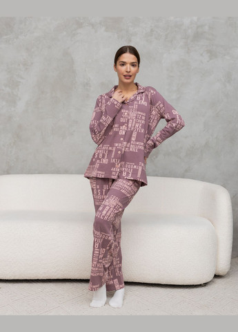 Рожева жіноча піжама на ґудзиках Nicoletta