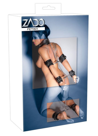 Набор фиксаторов для игр БДСМ Leather Bondage set Complete, black, S/L Zado (297135249)