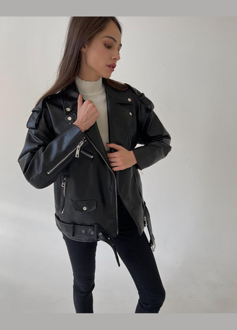 Черная демисезонная косуха оверсайз женская цвет черный косуха AL