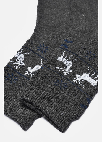 Тёмно-серые носки женские махровые темно-серого цвета Let's Shop рисунки (305389291)