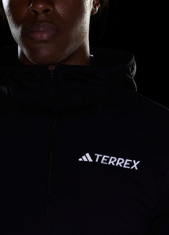 Черная демисезонная куртка terrex xperior climawarm+ wind light fleece hooded adidas