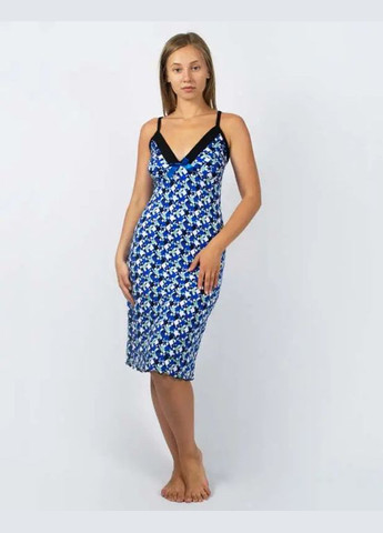 Синій літній жіноча нічна сорочка - 6227 s/m сарафан Lady Lingerie