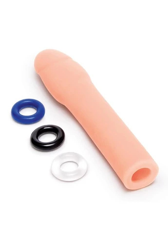 Насадка на пеніс Size-Up Penis Entender з 3 ерекційними кільцями в наборі, бежева Size up (380798424)