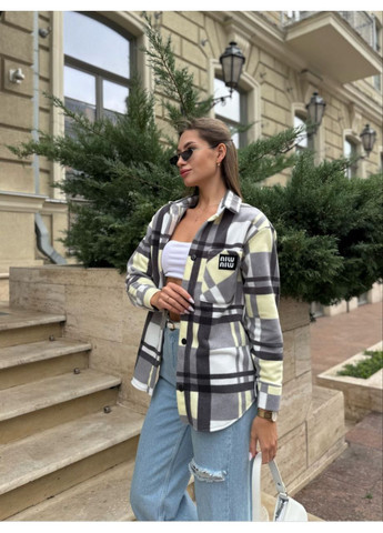 Серая повседневный рубашка в клетку Fashion