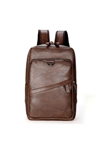 Якісний чоловічий міський рюкзак на плечі, модний стильний ранець екошкіра Темно-коричневий Brettani (336552206)