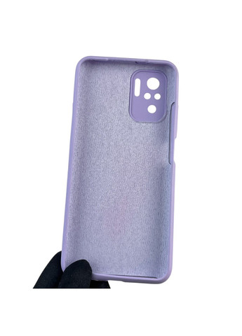 Чохол для Redmi Note 10 силіконовий з мікрофіброю нековзний на сяомі редмі нот 10 бузковий Xiaomi (366390628)