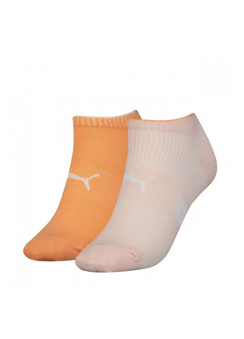Розовые носки women's sneaker structure 2-pack light oragne/pink Puma однотонные (333957768)