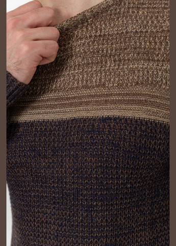 Комбінований демісезонний светр чоловічий, колір бежево-синій, Ager