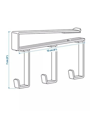 Вешалка с зажимом, белая IKEA (369423524)
