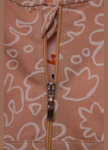 Кофта з капюшоном трикотажна з листочками бежева 98 см (53149) BABYKROHA (386824413)