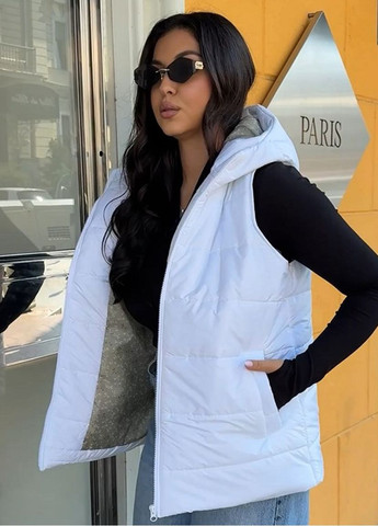 Женский стеганый жилет-безрукавка на молнии с капюшоном QUARTETTO (361205115)