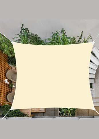 Тентпарус тіньовий для дому, саду та туризму 4 x 2 м Light Yellow Springos sn1036 (275653482)