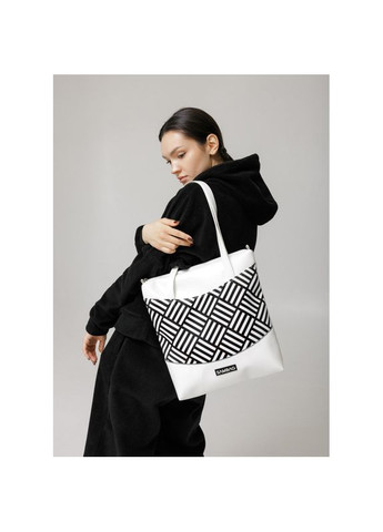 Сумка Shoper NOVA біла з принтом "StriQ" Sambag (329692810)
