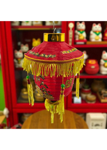 Китайский фонарь с кистями (подвесной декоративный, 28 x 20 см) No Brand (364237980)