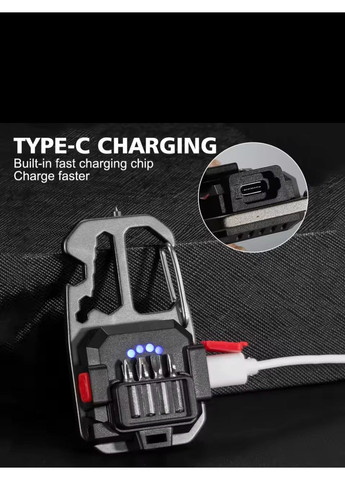 Світлодіодний портативний Led ліхтарик на акумуляторі, карабін,брилок DF (365963609)